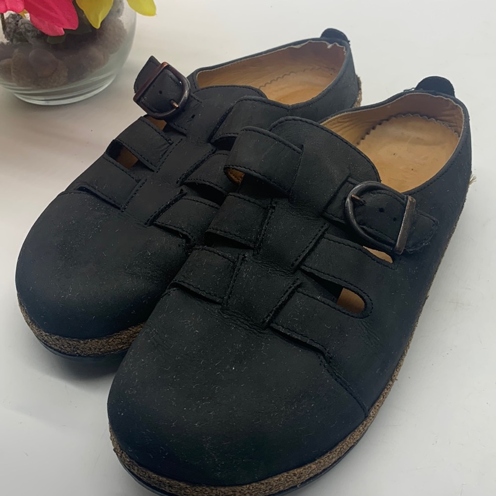 Haflinger black Mule Slip On sz 8
